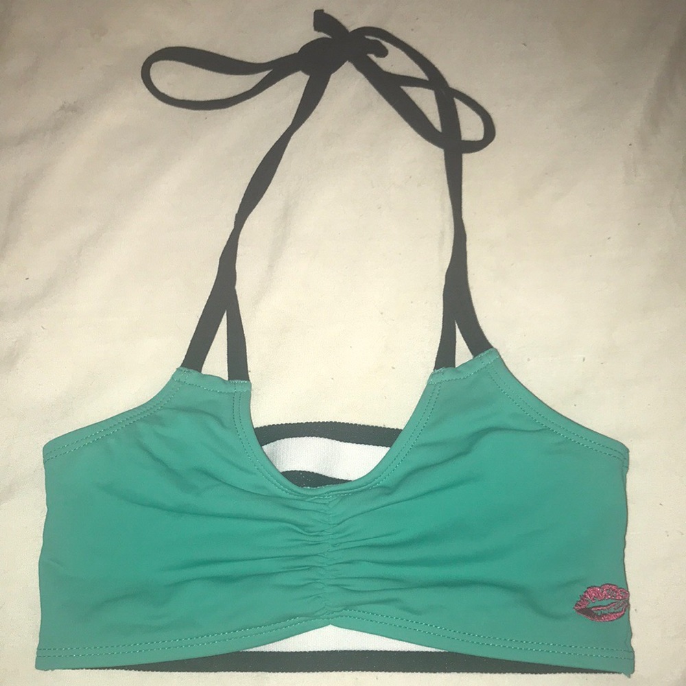 California kisses teal sports bra/bathing suit